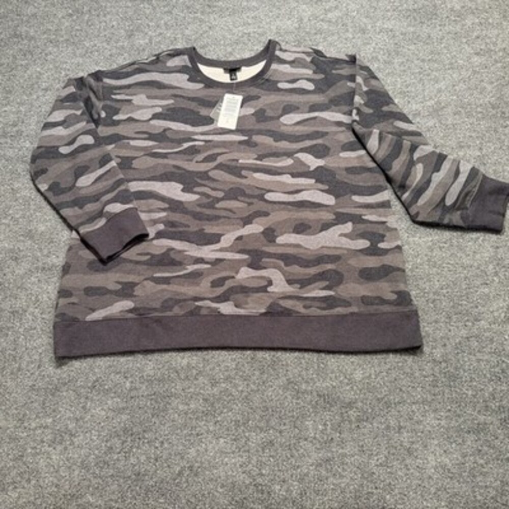 Torrid Women’s Grey Camo Sweatshirt Brushed Camo Grey O L 12